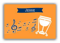 Thumbnail for Personalized School Band Canvas Wrap & Photo Print XI - Orange Background - Drum Cart - Front View