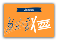 Thumbnail for Personalized School Band Canvas Wrap & Photo Print XI - Orange Background - Drum - Front View