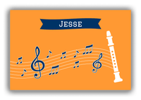 Thumbnail for Personalized School Band Canvas Wrap & Photo Print XI - Orange Background - Recorder - Front View