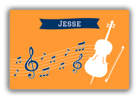 Thumbnail for Personalized School Band Canvas Wrap & Photo Print XI - Orange Background - Cello - Front View