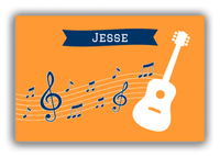 Thumbnail for Personalized School Band Canvas Wrap & Photo Print XI - Orange Background - Acoustic Guitar - Front View