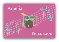 Thumbnail for Personalized School Band Canvas Wrap & Photo Print XIV - Pink Background - Percussion I - Front View