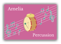 Thumbnail for Personalized School Band Canvas Wrap & Photo Print XIV - Pink Background - Percussion II - Front View