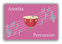 Thumbnail for Personalized School Band Canvas Wrap & Photo Print XIV - Pink Background - Percussion III - Front View
