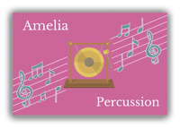 Thumbnail for Personalized School Band Canvas Wrap & Photo Print XIV - Pink Background - Percussion IV - Front View