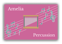 Thumbnail for Personalized School Band Canvas Wrap & Photo Print XIV - Pink Background - Percussion V - Front View