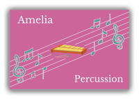 Thumbnail for Personalized School Band Canvas Wrap & Photo Print XIV - Pink Background - Percussion VII - Front View