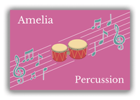 Thumbnail for Personalized School Band Canvas Wrap & Photo Print XIV - Pink Background - Percussion VIII - Front View