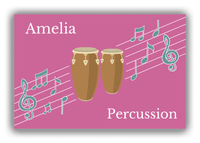 Thumbnail for Personalized School Band Canvas Wrap & Photo Print XIV - Pink Background - Percussion IX - Front View