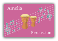 Thumbnail for Personalized School Band Canvas Wrap & Photo Print XIV - Pink Background - Percussion X - Front View