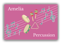 Thumbnail for Personalized School Band Canvas Wrap & Photo Print XIV - Pink Background - Percussion XI - Front View