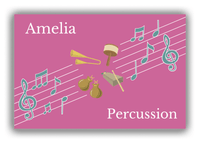 Thumbnail for Personalized School Band Canvas Wrap & Photo Print XIV - Pink Background - Percussion XII - Front View
