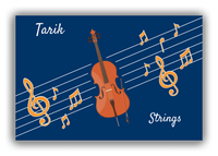 Thumbnail for Personalized School Band Canvas Wrap & Photo Print XV - Blue Background - Strings II - Front View
