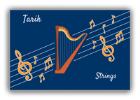 Thumbnail for Personalized School Band Canvas Wrap & Photo Print XV - Blue Background - Strings IV - Front View