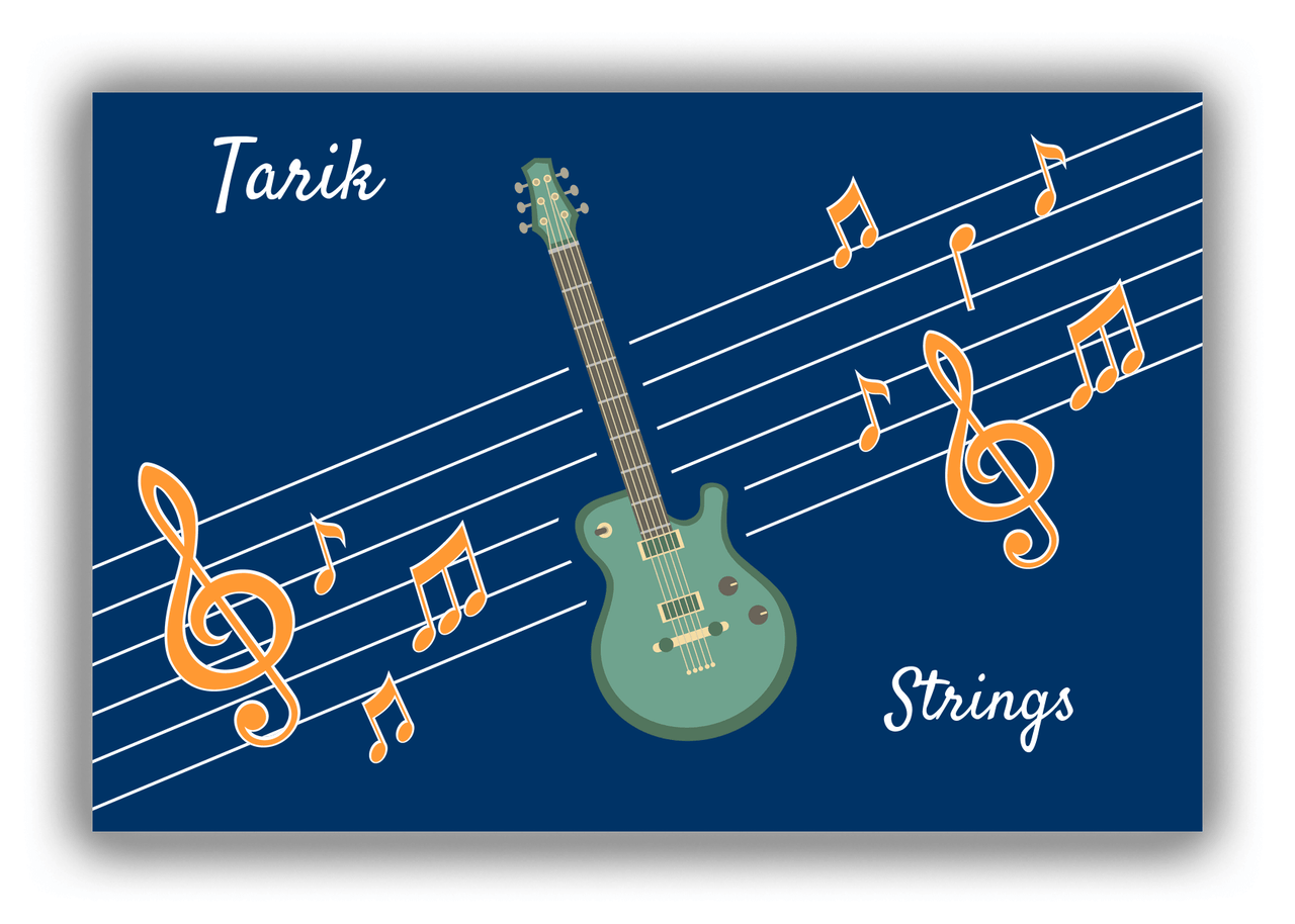 Personalized School Band Canvas Wrap & Photo Print XV - Blue Background - Strings VII - Front View