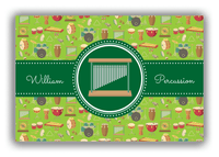 Thumbnail for Personalized School Band Canvas Wrap & Photo Print XVI - Green Background - Percussion V - Front View