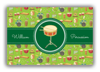 Thumbnail for Personalized School Band Canvas Wrap & Photo Print XVI - Green Background - Percussion VI - Front View
