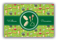 Thumbnail for Personalized School Band Canvas Wrap & Photo Print XVI - Green Background - Percussion XI - Front View