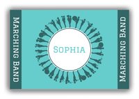 Thumbnail for Personalized School Band Canvas Wrap & Photo Print XVII - Teal Background - Front View
