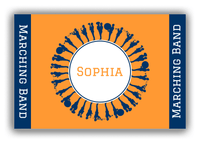 Thumbnail for Personalized School Band Canvas Wrap & Photo Print XVII - Orange Background - Front View