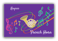 Thumbnail for Personalized School Band Canvas Wrap & Photo Print XVIII - Purple Background - French Horn - Front View