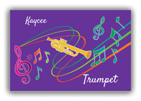 Thumbnail for Personalized School Band Canvas Wrap & Photo Print XVIII - Purple Background - Trumpet - Front View