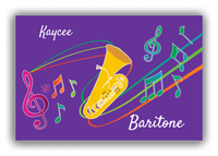 Thumbnail for Personalized School Band Canvas Wrap & Photo Print XVIII - Purple Background - Baritone - Front View