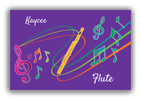 Thumbnail for Personalized School Band Canvas Wrap & Photo Print XVIII - Purple Background - Flute - Front View