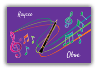 Thumbnail for Personalized School Band Canvas Wrap & Photo Print XVIII - Purple Background - Oboe - Front View