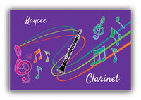 Thumbnail for Personalized School Band Canvas Wrap & Photo Print XVIII - Purple Background - Clarinet - Front View
