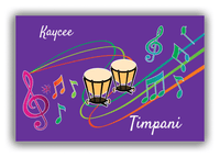 Thumbnail for Personalized School Band Canvas Wrap & Photo Print XVIII - Purple Background - Timpani - Front View
