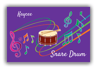 Thumbnail for Personalized School Band Canvas Wrap & Photo Print XVIII - Purple Background - Snare - Front View