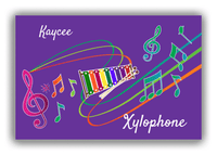 Thumbnail for Personalized School Band Canvas Wrap & Photo Print XVIII - Purple Background - Xylophone - Front View