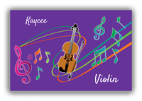 Thumbnail for Personalized School Band Canvas Wrap & Photo Print XVIII - Purple Background - Violin - Front View