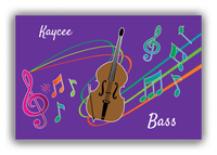 Thumbnail for Personalized School Band Canvas Wrap & Photo Print XVIII - Purple Background - Bass - Front View