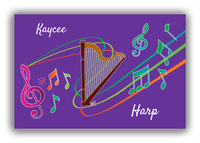 Thumbnail for Personalized School Band Canvas Wrap & Photo Print XVIII - Purple Background - Harp - Front View