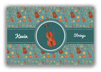 Thumbnail for Personalized School Band Canvas Wrap & Photo Print XXI - Dark Teal Background - Strings III - Front View