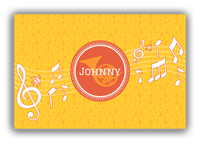 Thumbnail for Personalized School Band Canvas Wrap & Photo Print XXIII - Yellow Background - French Horn - Front View