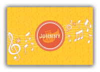 Thumbnail for Personalized School Band Canvas Wrap & Photo Print XXIII - Yellow Background - Piccolo Trumpet - Front View