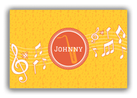 Thumbnail for Personalized School Band Canvas Wrap & Photo Print XXIII - Yellow Background - Saxophone - Front View