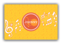 Thumbnail for Personalized School Band Canvas Wrap & Photo Print XXIII - Yellow Background - Marching Drum - Front View