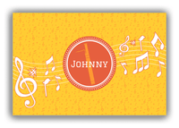 Thumbnail for Personalized School Band Canvas Wrap & Photo Print XXIII - Yellow Background - Bassoon - Front View
