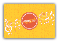 Thumbnail for Personalized School Band Canvas Wrap & Photo Print XXIII - Yellow Background - Trumpet - Front View
