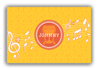 Thumbnail for Personalized School Band Canvas Wrap & Photo Print XXIII - Yellow Background - Drum Cart - Front View