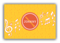 Thumbnail for Personalized School Band Canvas Wrap & Photo Print XXIII - Yellow Background - Recorder - Front View