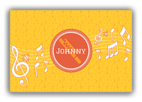 Thumbnail for Personalized School Band Canvas Wrap & Photo Print XXIII - Yellow Background - Flute - Front View