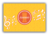 Thumbnail for Personalized School Band Canvas Wrap & Photo Print XXIII - Yellow Background - Tall Drum - Front View