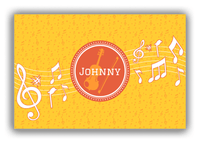 Thumbnail for Personalized School Band Canvas Wrap & Photo Print XXIII - Yellow Background - Violin - Front View