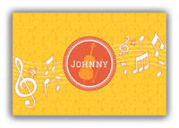 Thumbnail for Personalized School Band Canvas Wrap & Photo Print XXIII - Yellow Background - Cello - Front View