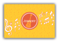 Thumbnail for Personalized School Band Canvas Wrap & Photo Print XXIII - Yellow Background - Acoustic Guitar - Front View